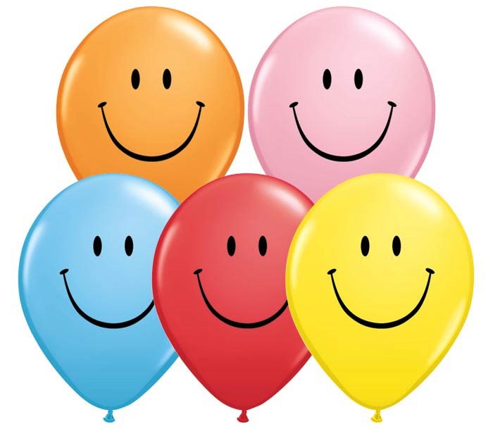 Smiley Face Helium Latex Balloons Singapore